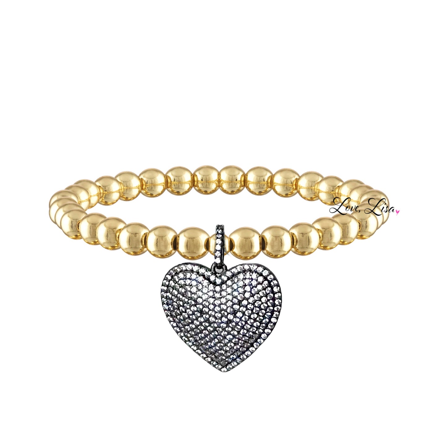 Lila's Allure Beaded Heart Bracelet
