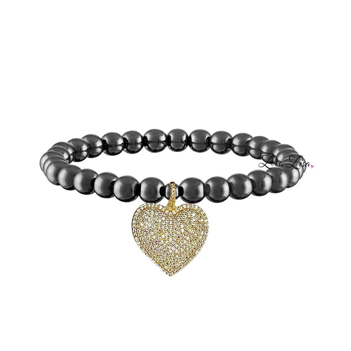 Lila's Allure Beaded Heart Bracelet
