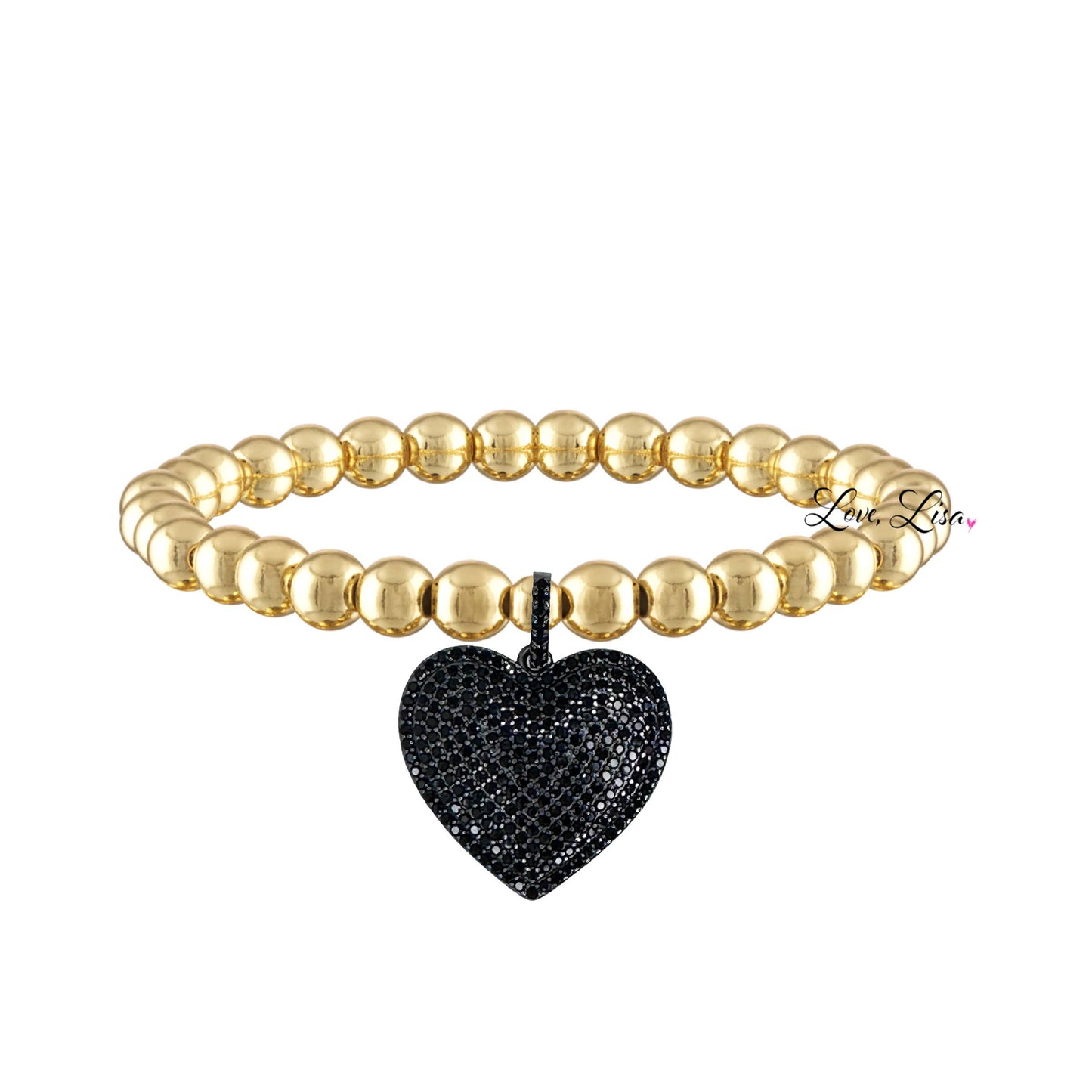 Lila's Allure Beaded Heart Bracelet