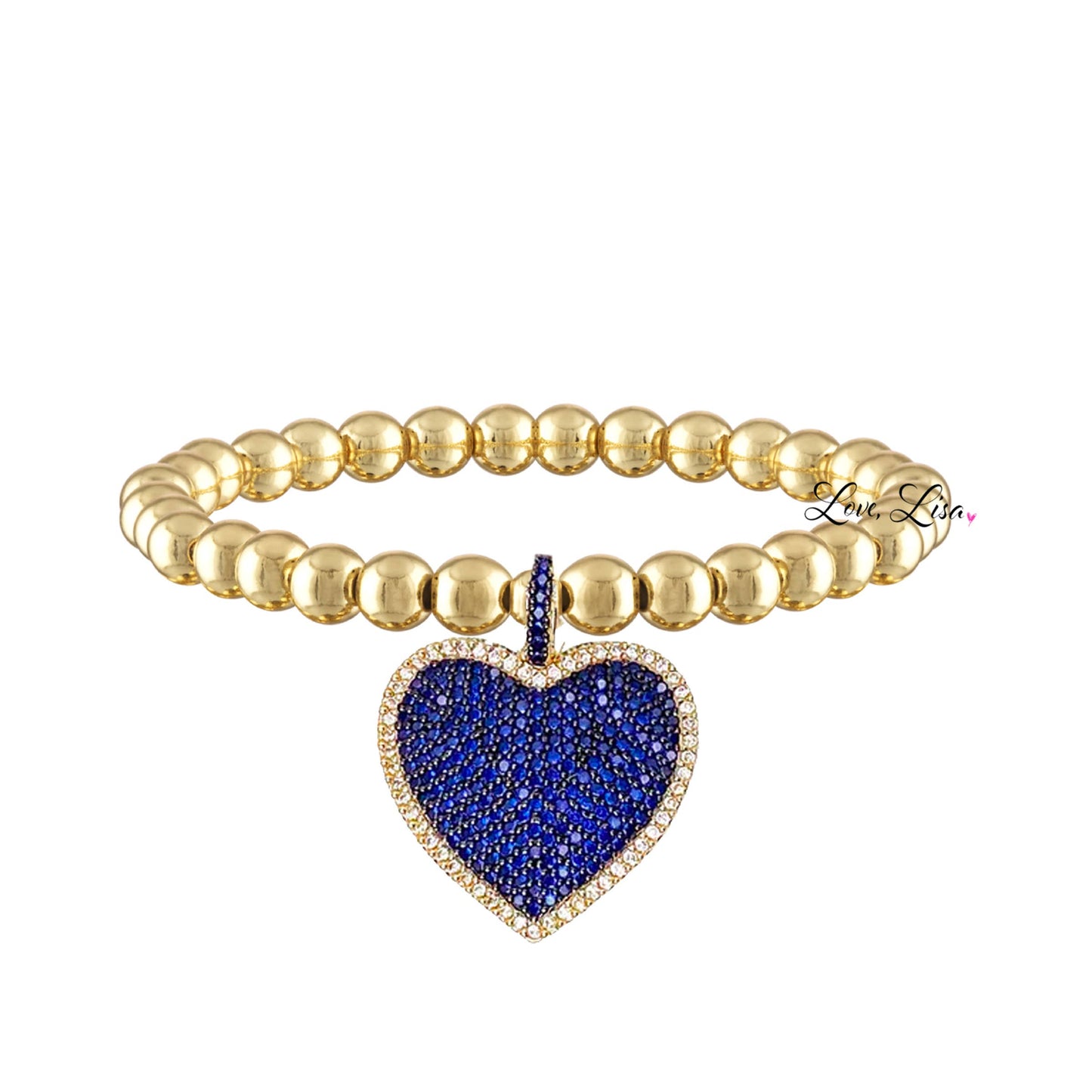 Lila's Allure Beaded Heart Bracelet