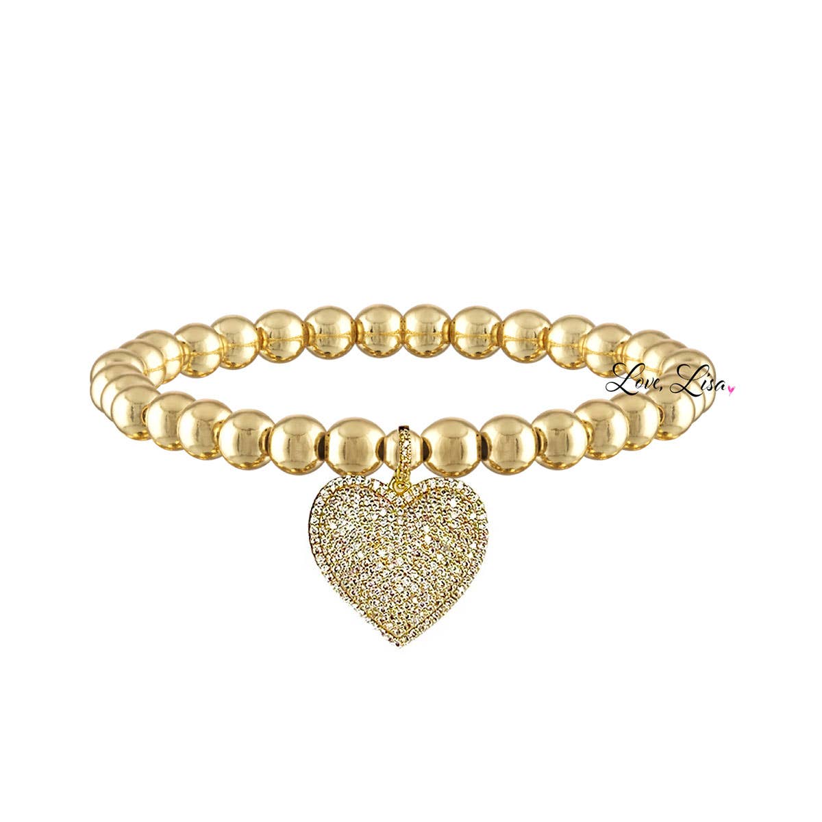 Lila's Allure Beaded Heart Bracelet