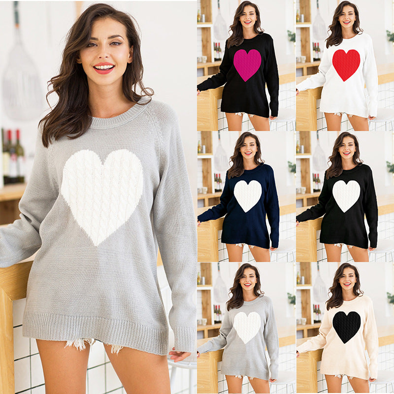 Trendy Knit "I have Heart" Sweater