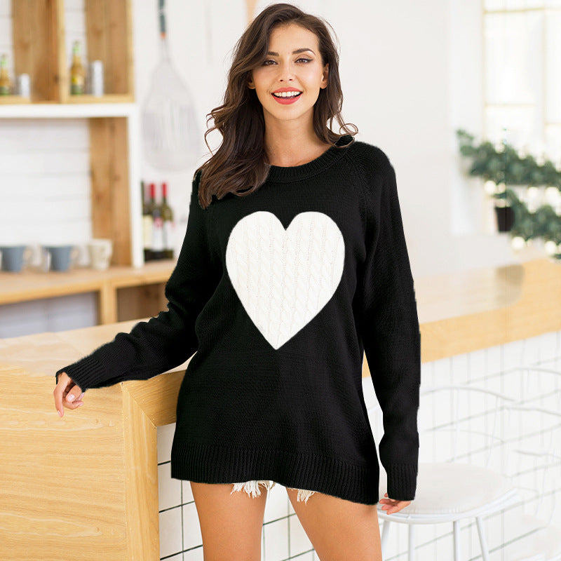 Trendy Knit "I have Heart" Sweater