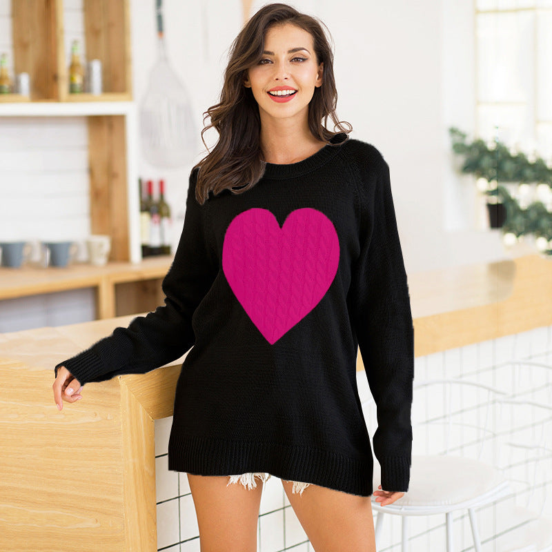 Trendy Knit "I have Heart" Sweater