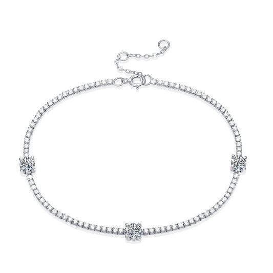 Moissanite Diamond Tennis Bracelet 925 Silver