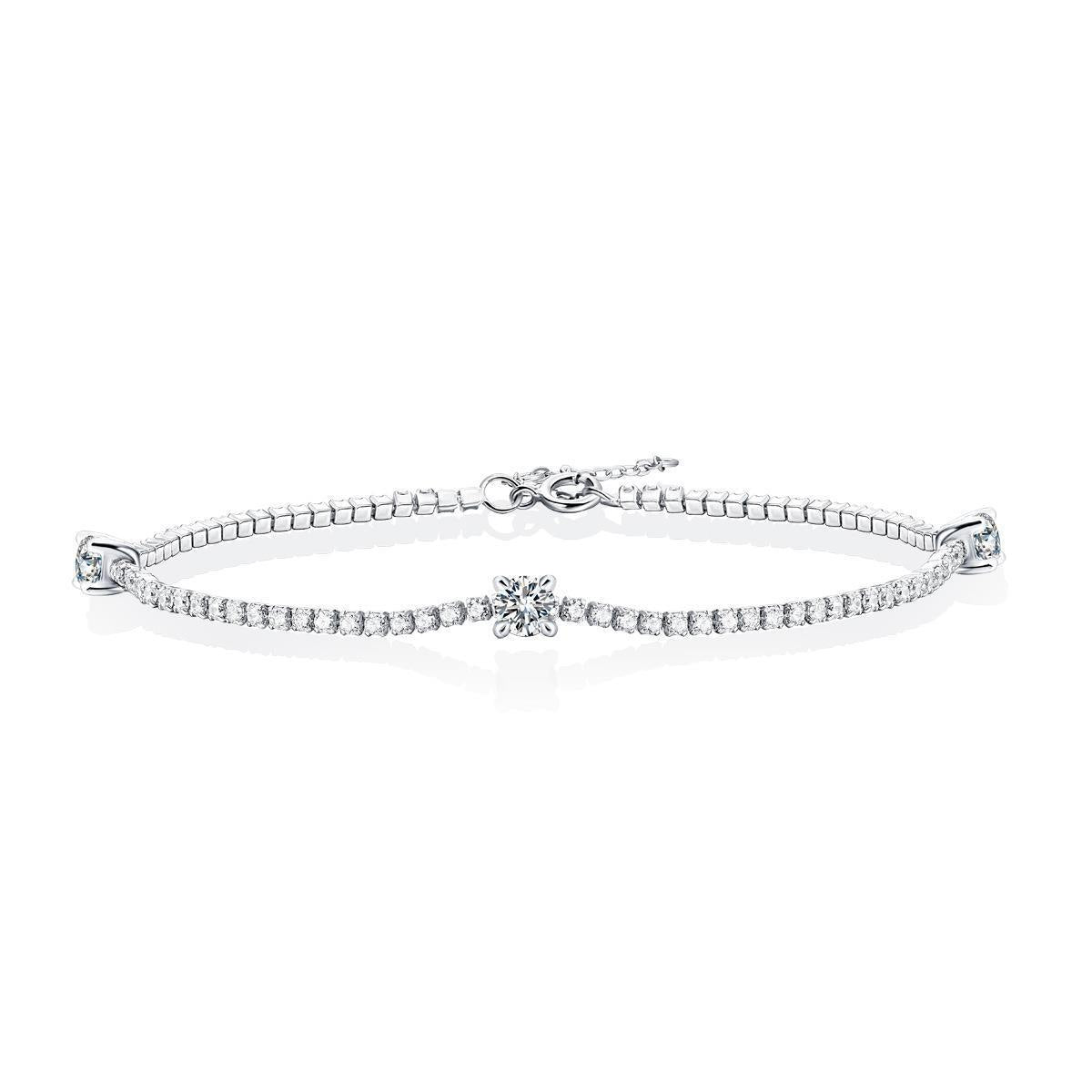 Moissanite Diamond Tennis Bracelet 925 Silver