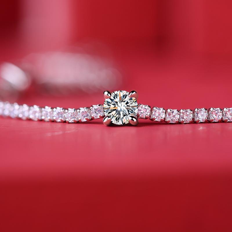 Moissanite Diamond Tennis Bracelet 925 Silver